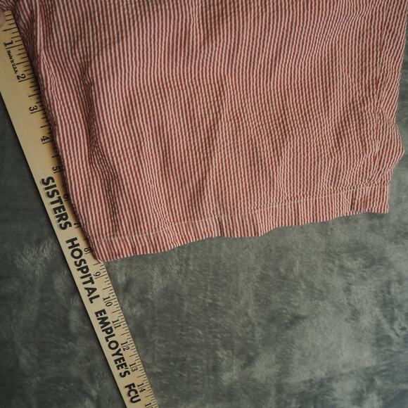 Bobby Jones Seersucker Golf Shorts Red & White Striped Shorts PGA LIV - Picture 3 of 9